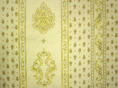 Coated tablecloth (Marat d'Avignon / manoir. green)